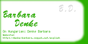 barbara denke business card